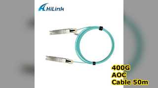 كابل 400G QSFP-DD AOC بطول 50 متر بنفايات