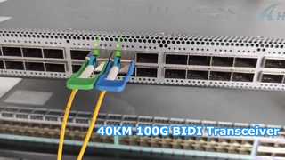 اختبار جهاز الإرسال والاستقبال 100G QSFP28 BIDI بطول 40 كيلومترًا
