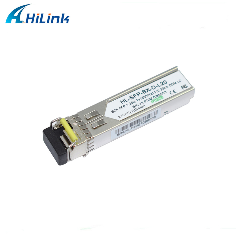 Hilink HW متوافق مع وحدة الألياف البصرية SFP 1.25G SFP BIDI 20km LC Connector