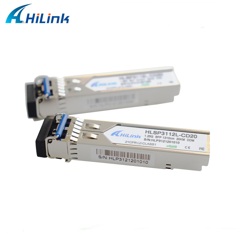Hilink HW متوافق مع وحدة الألياف البصرية SFP 1.25G SFP BIDI 20km LC Connector