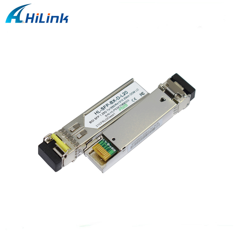 Hilink HW متوافق مع وحدة الألياف البصرية SFP 1.25G SFP BIDI 20km LC Connector