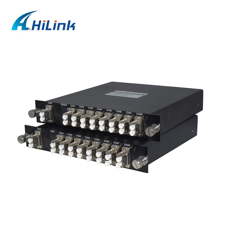8CH DWDM Mux Demux Module CH41-CH48 ثنائي الألياف LGX مع موصلات معدنية