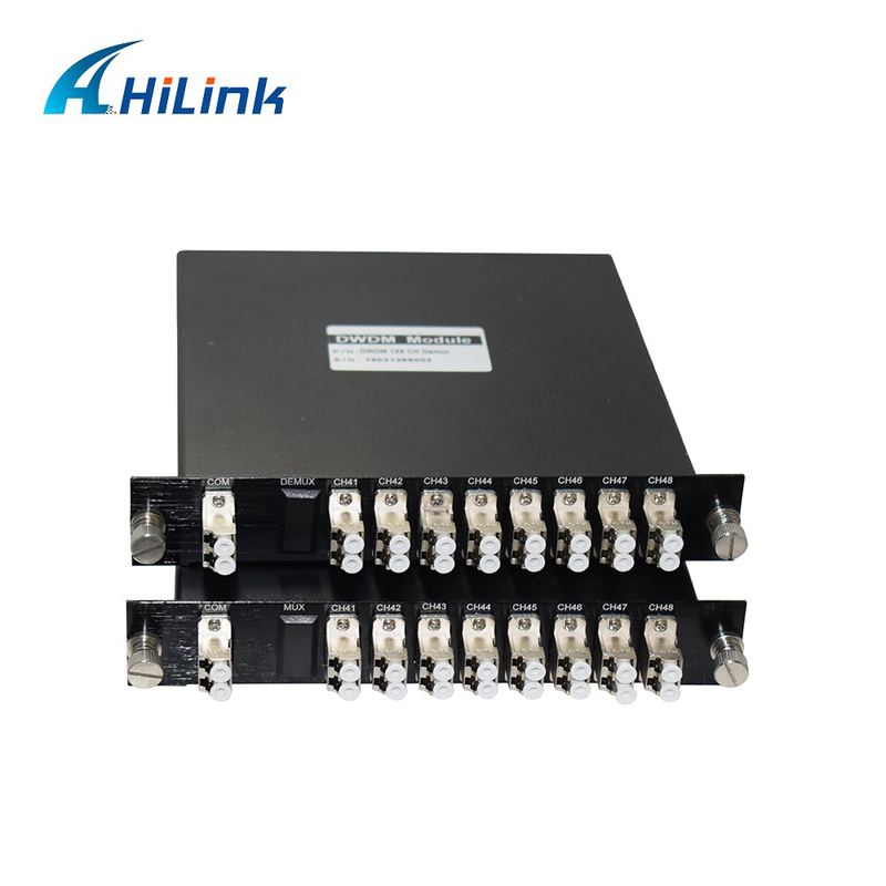 8CH DWDM Mux Demux Module CH41-CH48 ثنائي الألياف LGX مع موصلات معدنية