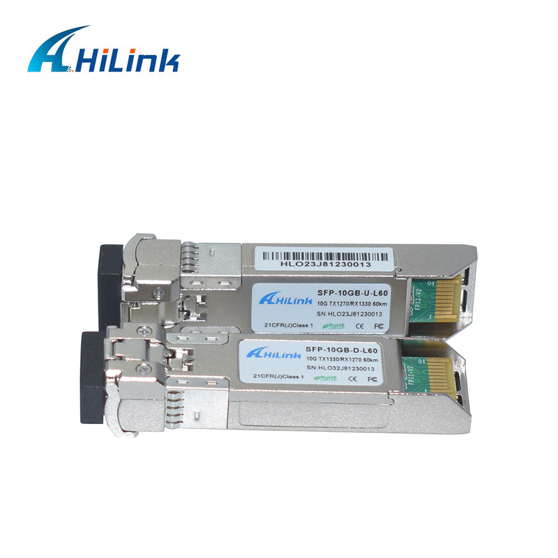 10G 60KM SFP + وحدة الإرسال والاستقبال BIDI 60KM SFP + 10G-ER4-60KM SMF 1270nm / 1330nm