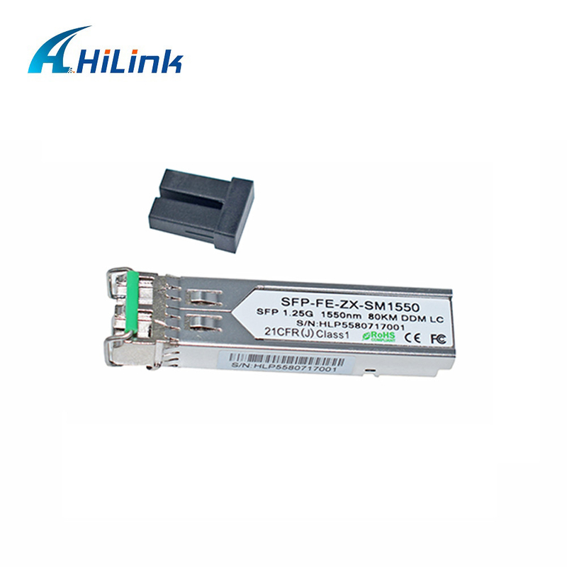 وحدة الإرسال والاستقبال LC SFP DOM 1.25G 1000BASE 80KM 1550nm SMF 1.25G Optical