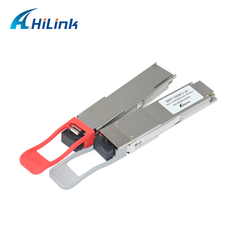 100GBASE - BX20 وحدة الإرسال والاستقبال البصرية QSFP28 4x25Gb / S LAN WDM 1280nm 1310nm 20km LC Simplex