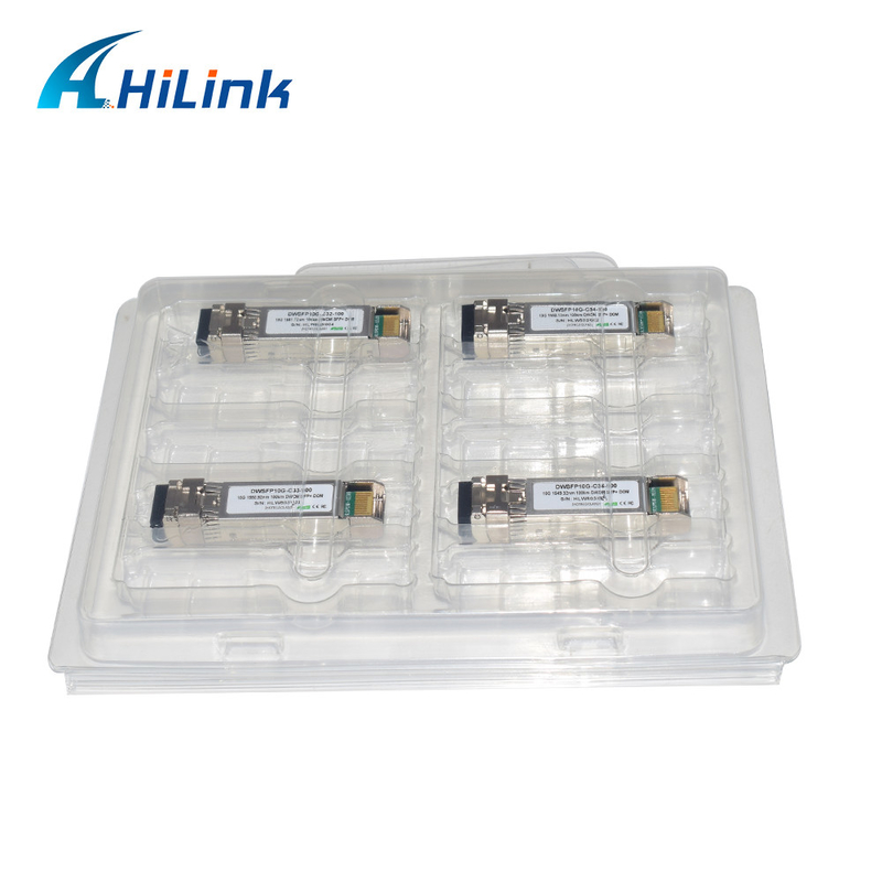 وحدة الإرسال والاستقبال المزدوجة LC SMF 10G DWDM SFP + C17-C61 100km DOM للنقل