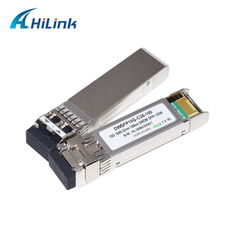 وحدة الإرسال والاستقبال المزدوجة LC SMF 10G DWDM SFP + C17-C61 100km DOM للنقل