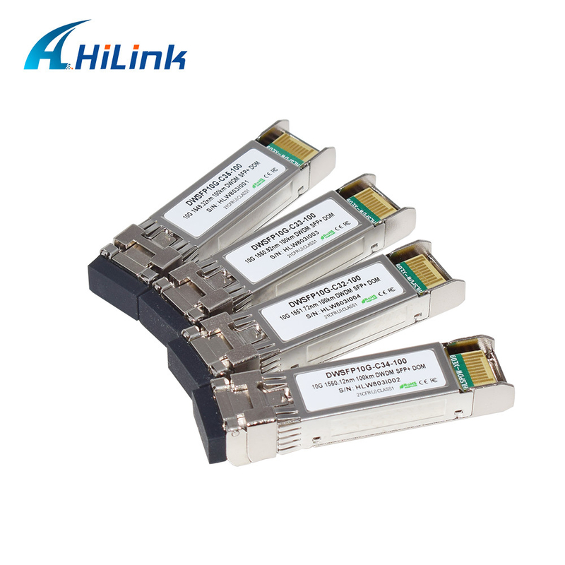 وحدة الإرسال والاستقبال المزدوجة LC SMF 10G DWDM SFP + C17-C61 100km DOM للنقل