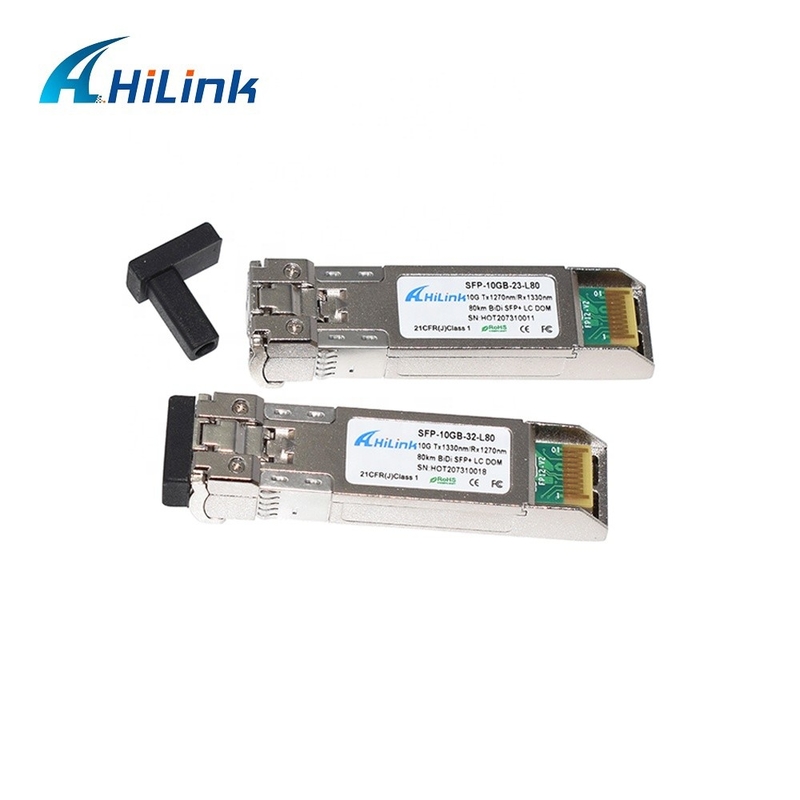 10GBASE BIDI 1490/1550nm SFP+ 10G Ethernet فائبر أوبتيكال ترانسسيفر واحد SFP+ BIDI 10G 80KM