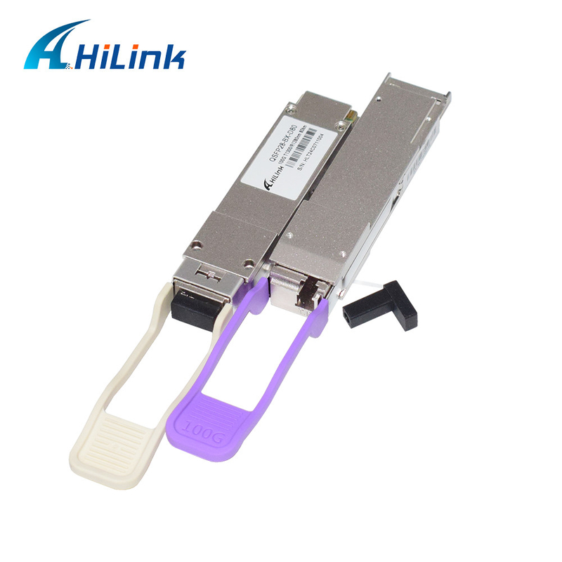 100 جيجابايت / ثانية QSFP28 BiDi 80km Transceiver Hot Pluggable Simplex LC/UPC DOM Module Transceiver Optical