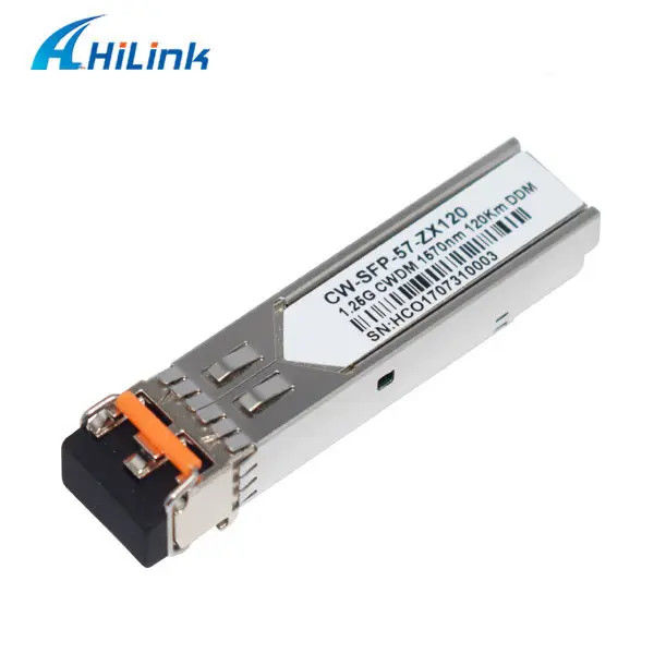 1.25G CWDM 120KM CWDM-SFP Transceiver 1570nm CWDM البصريات الملونة 1000BASE DOM LC SMF