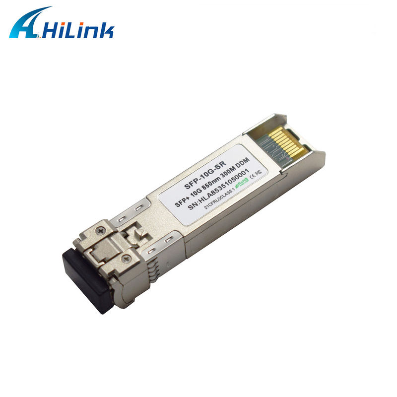 SFP + 10Gig Ethernet Module 10G SR 850nm 300M LC Duplex DDM مرسلات الألياف الضوئية للشبكة 4G وظيفة WDM لـ FTTH SFP-10G-SR