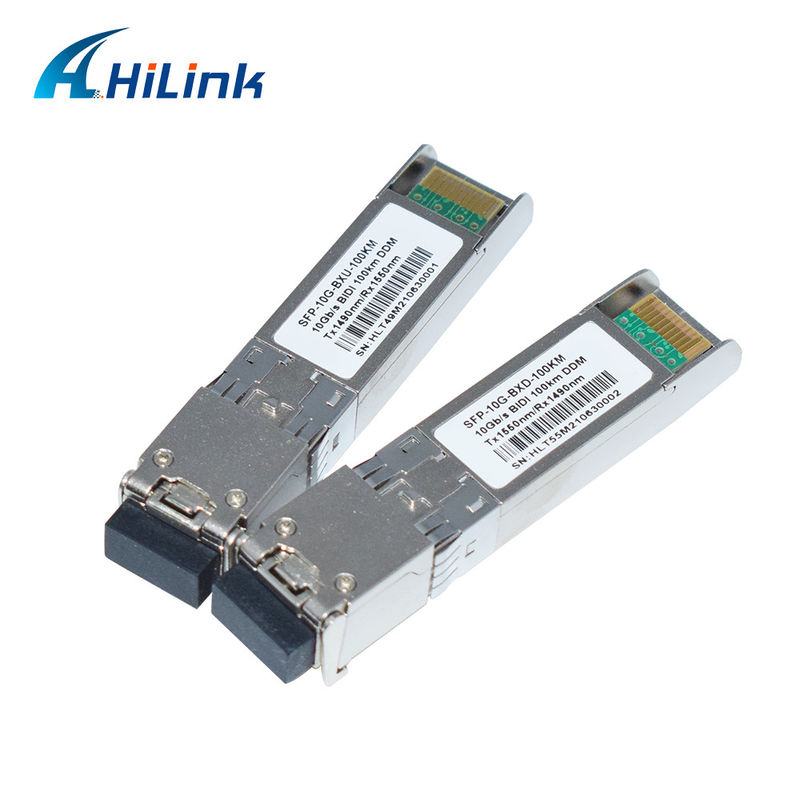 10G SFP + BIDI 100KM Tx1490nm/Rx1550nm LC جهاز استلام الألياف الضوئية SFP-10G-BX-100KM