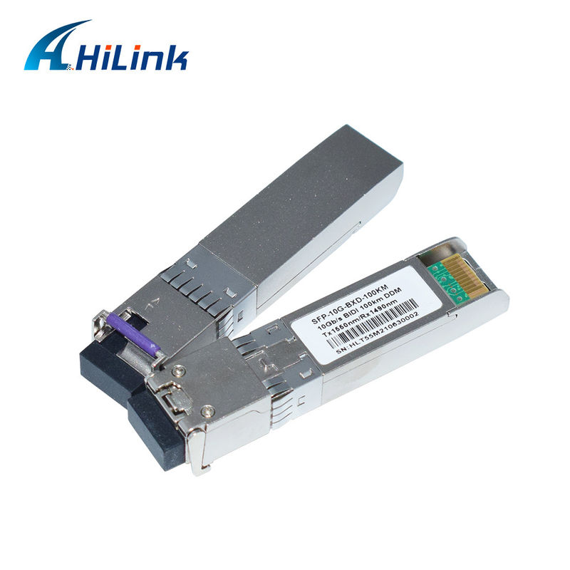 10G SFP + BIDI 100KM Tx1490nm/Rx1550nm LC جهاز استلام الألياف الضوئية SFP-10G-BX-100KM