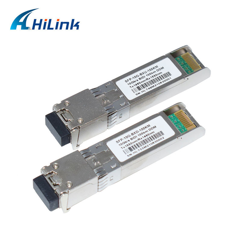 10G SFP + BIDI 100KM Tx1490nm/Rx1550nm LC جهاز استلام الألياف الضوئية SFP-10G-BX-100KM