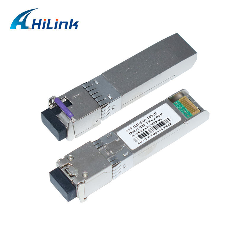 10G SFP + BIDI 100KM Tx1490nm/Rx1550nm LC جهاز استلام الألياف الضوئية SFP-10G-BX-100KM