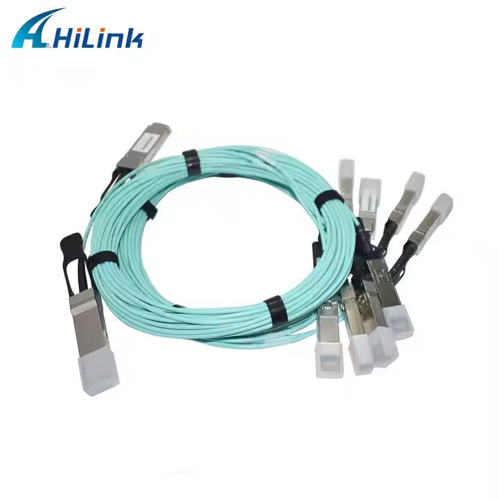40G QSFP + 4XSFP كابل AOC MMF 1M-5M QSFP إلى 4-SFP + كابلات بصرية نشطة