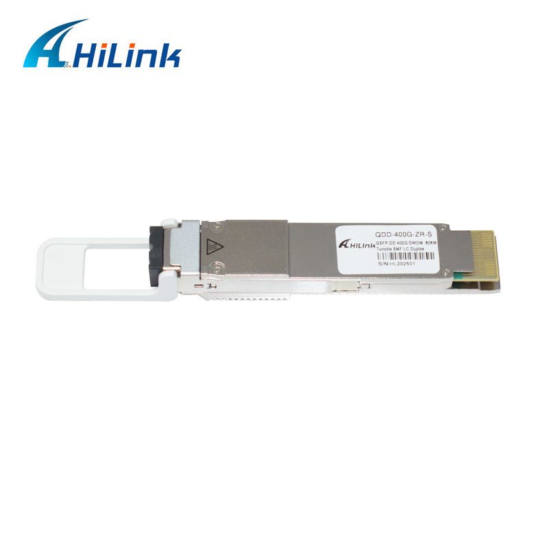 QSFP DD 400GBASE DWDM ZR 80KM وحدة جهاز الاستقبال QDD-400G-ZR-S DWDM قابل للتوجيه SMF LC DOM