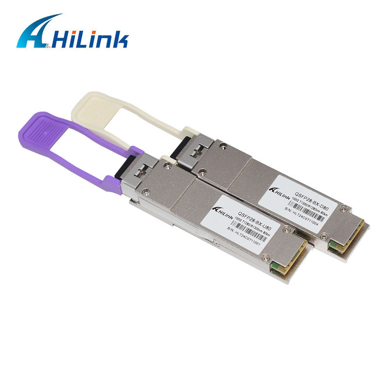 QSFP28 BIDI 100G ZR QSFP28 80km 1280/1300nm 100GBASE-BX80 QSFP28 وحدة 80km LC