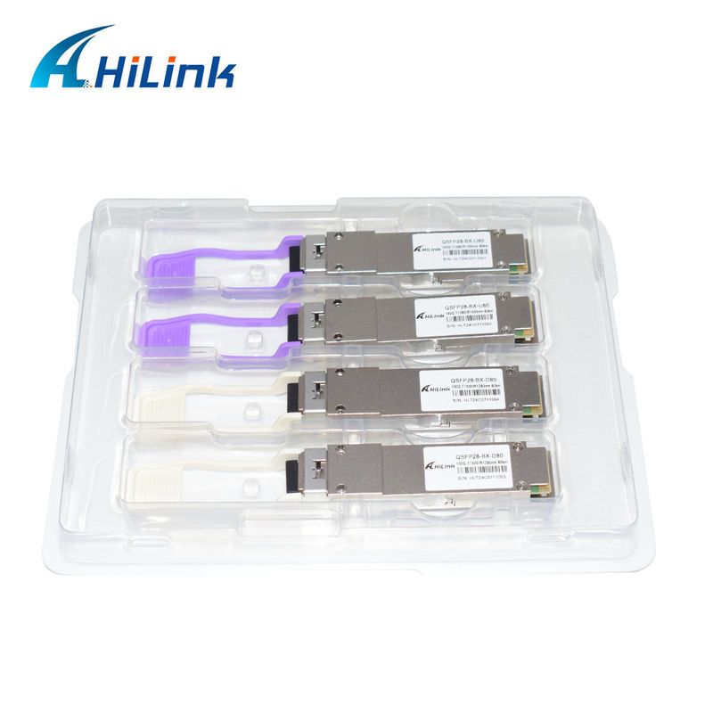 QSFP28 BIDI 100G ZR QSFP28 80km 1280/1300nm 100GBASE-BX80 QSFP28 وحدة 80km LC