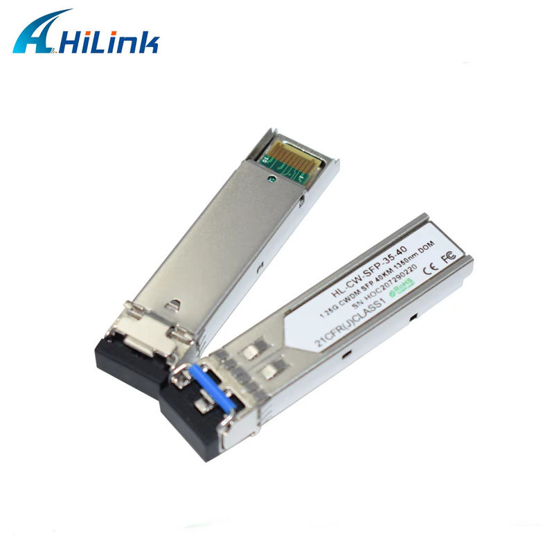 هيلينك 1.25G CWDM SFP فائبر أوبتيكال ترانسسيفر 1350nm 40km لمركز البيانات