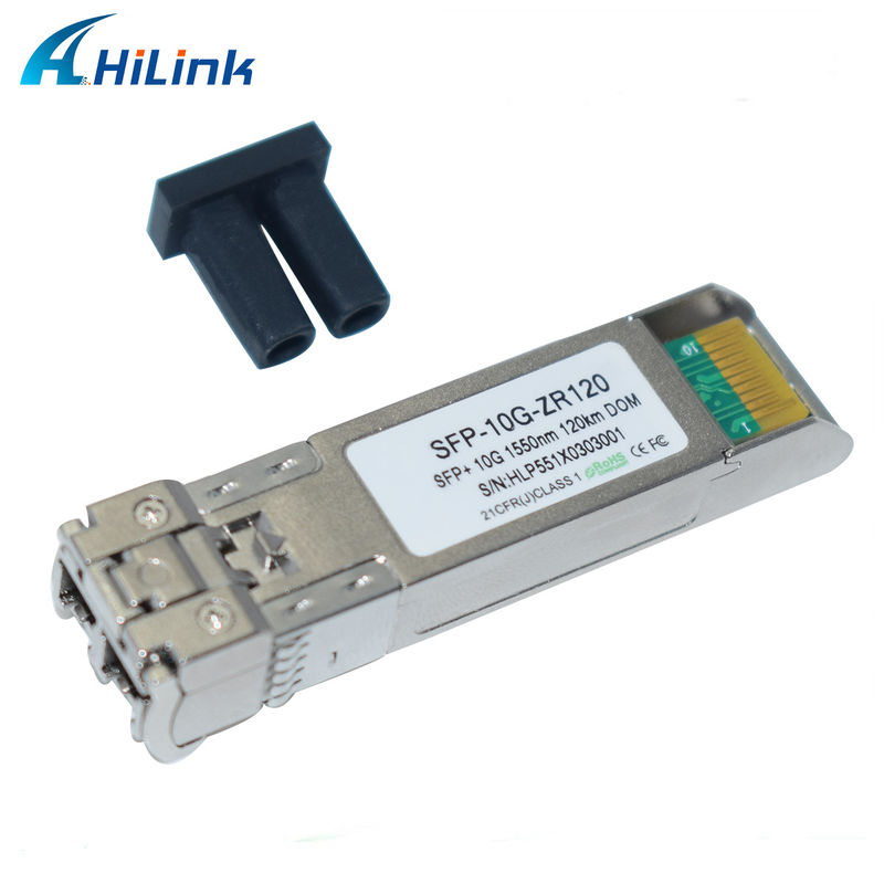 هيلينك 10G القاعدة SFP + ZR 120KM 1550NM أجهزة الألياف الضوئية وحدة المرسل البصري متوافقة