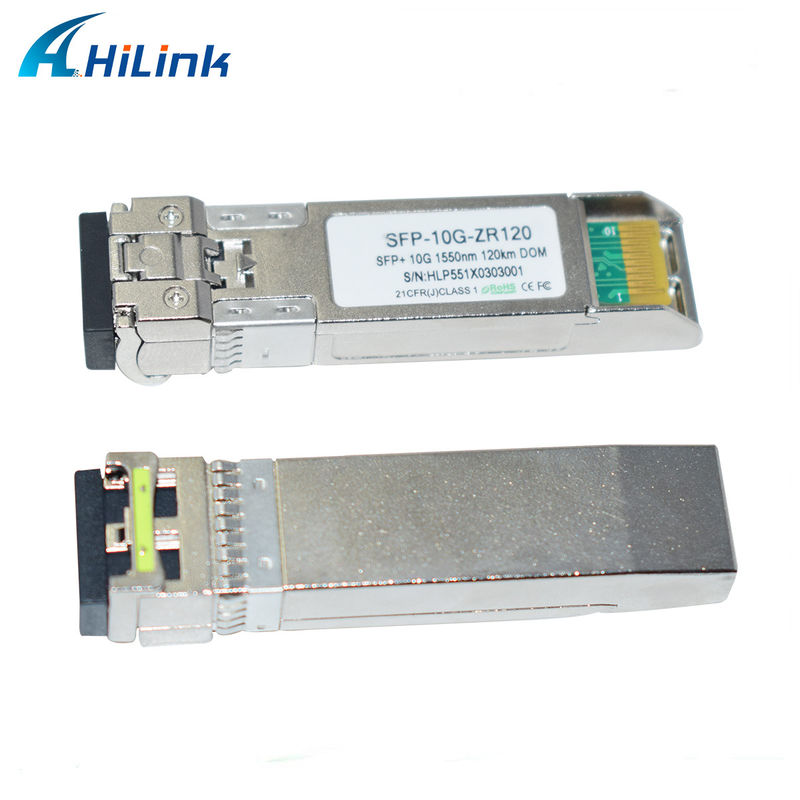 هيلينك 10G القاعدة SFP + ZR 120KM 1550NM أجهزة الألياف الضوئية وحدة المرسل البصري متوافقة