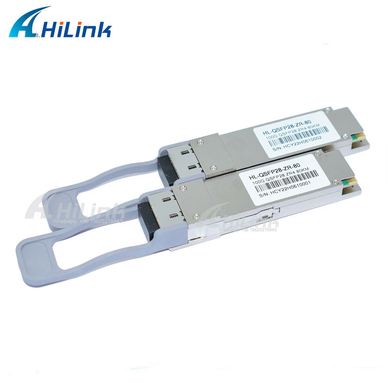 QSFP28 ZR4 80KM LWDM4 1295-1304NM LC Connector SOA+Pin Transceiver Fiber Optic سعر جيد الاتصال والشبكات المنتج