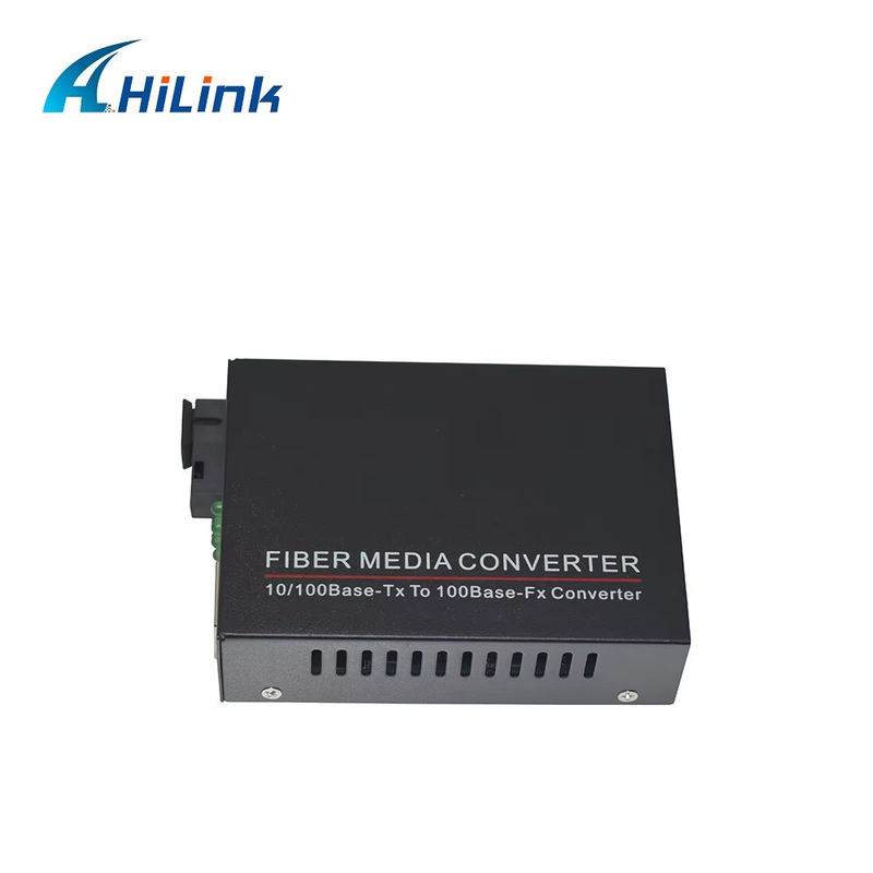 محول الوسائط الألياف البصرية الأحادية BIDI WDM 10/100M 1310/1550nm 20km SFP المعدات البصرية