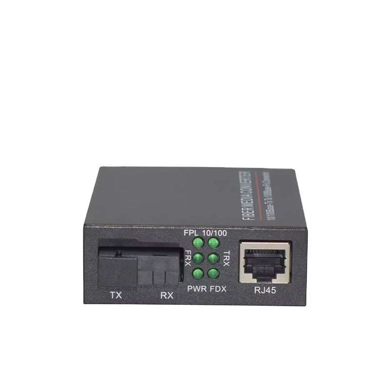 محول الوسائط الألياف البصرية الأحادية BIDI WDM 10/100M 1310/1550nm 20km SFP المعدات البصرية