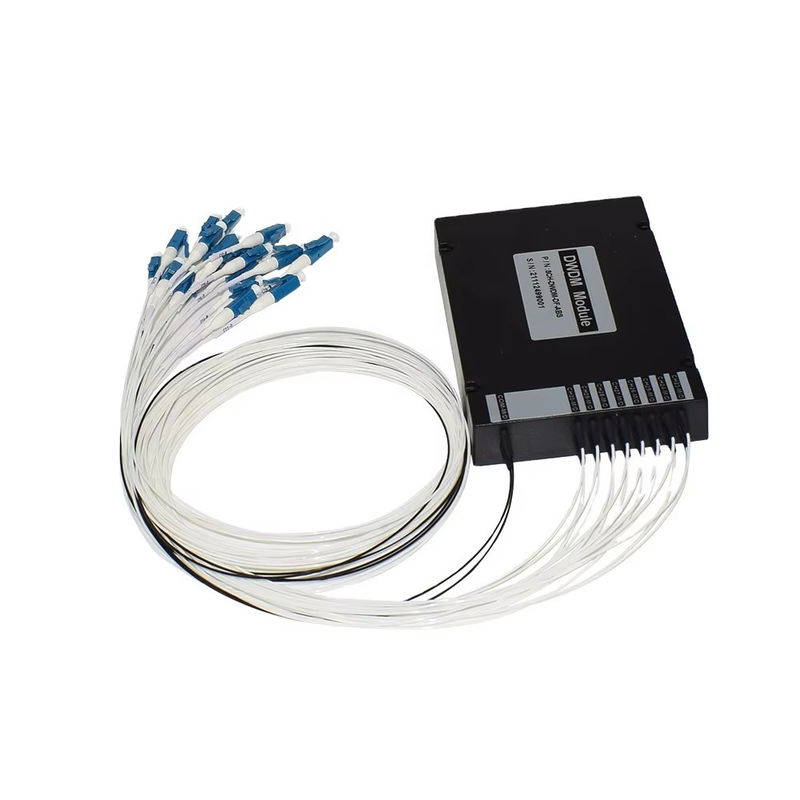 معدات WDM 8CH 100GHZ DWDM MUX Demux Dual Fiber Duplex LC UPC C Band ABS Box