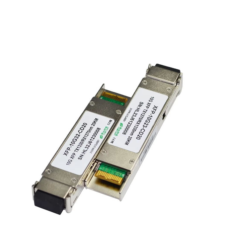 وحدة الإرسال الثنائي الثنائي التوجيهي XFP ذات الجودة العالية 10Gbps 20km مع 1270/1330nm LC Connector لمعدات الألياف الضوئية