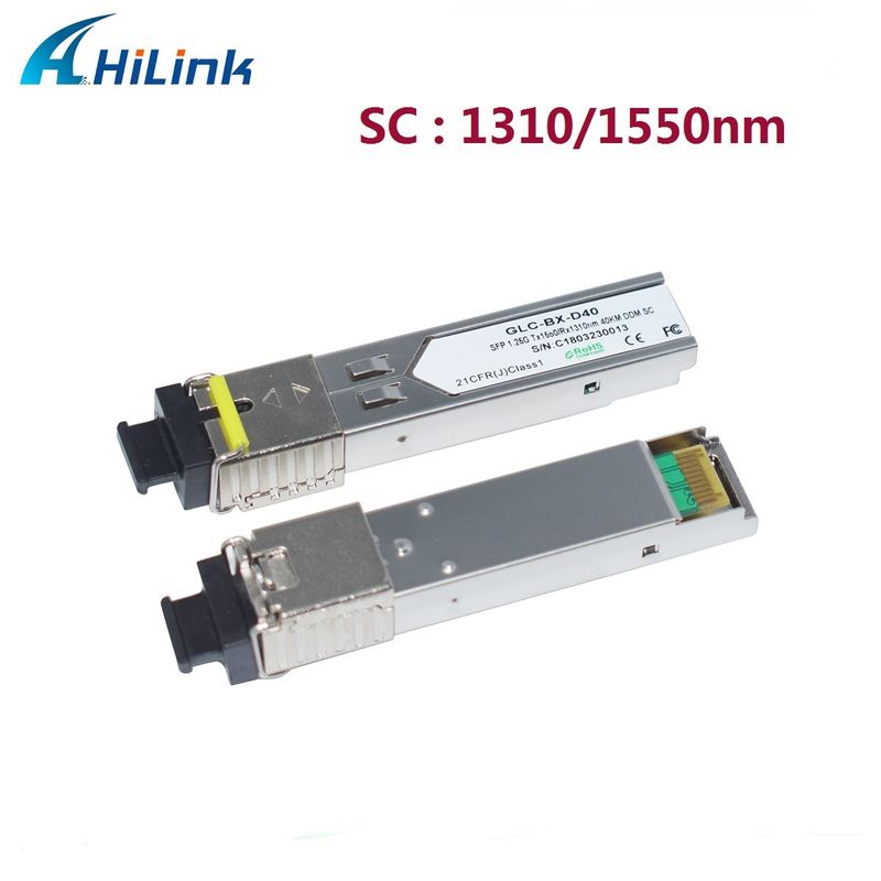 هيلينك 1.25G SFP BIDI 40KM 1310/1490 ((1550nm) LC / SC Connector Fiber Optic Module