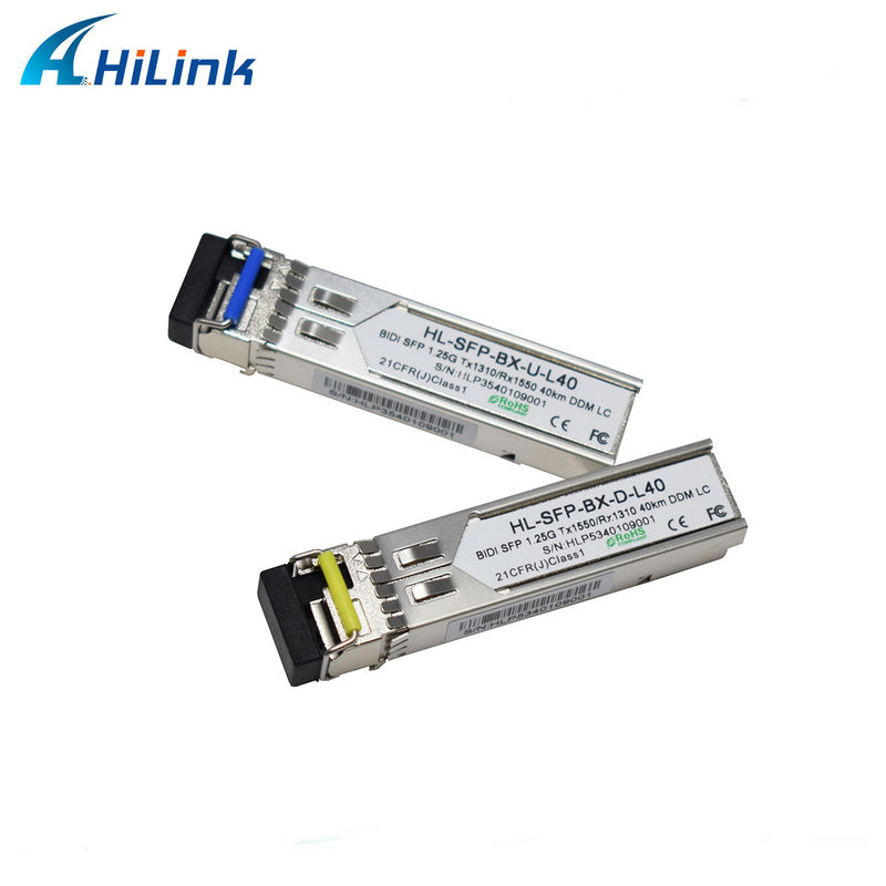 هيلينك 1.25G SFP BIDI 40KM 1310/1490 ((1550nm) LC / SC Connector Fiber Optic Module