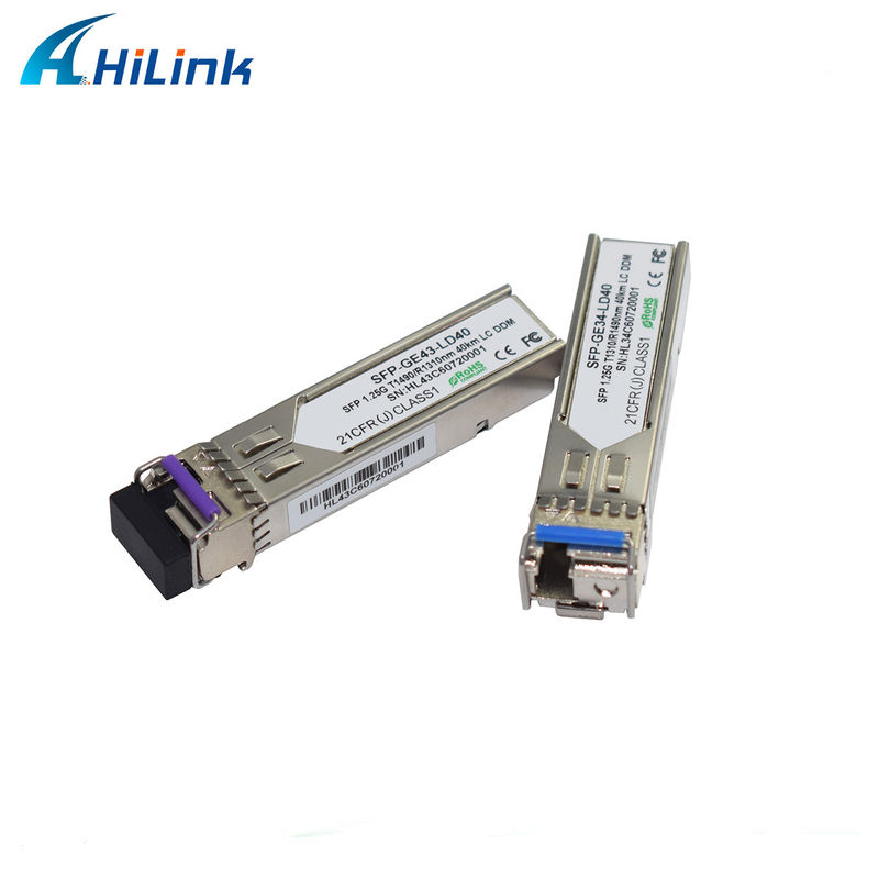 هيلينك 1.25G SFP BIDI 40KM 1310/1490 ((1550nm) LC / SC Connector Fiber Optic Module