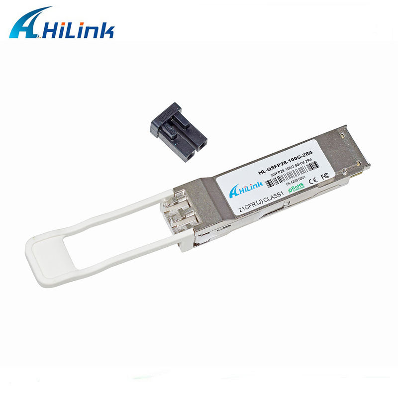 هيلينك 100G QSFP28 ZR4 80KM LWDM 1295-1304NM SOA+PIN Module Transceiver