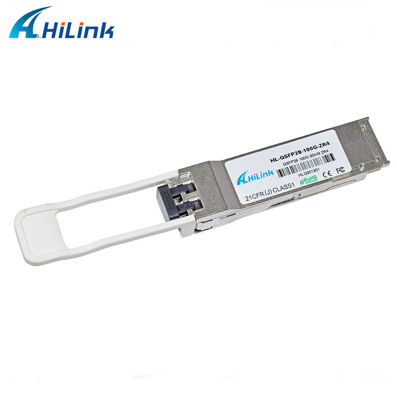 هيلينك 100G QSFP28 ZR4 80KM LWDM 1295-1304NM SOA+PIN Module Transceiver