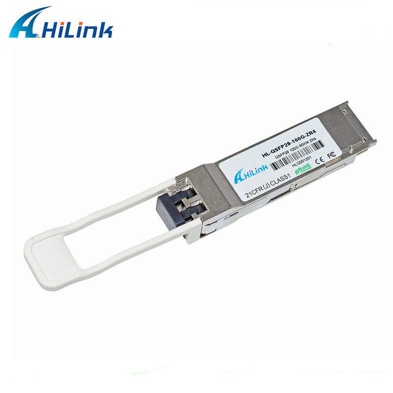 هيلينك 100G QSFP28 ZR4 80KM LWDM 1295-1304NM SOA+PIN Module Transceiver