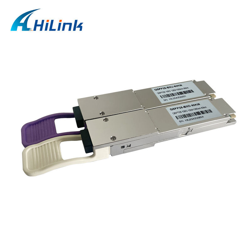وحدة إرسال واستقبال QSFP28 ZR4 BIDI بسرعة 100 جيجابت/ثانية لمسافة 80 كيلومترًا لنقل البيانات لمسافات طويلة