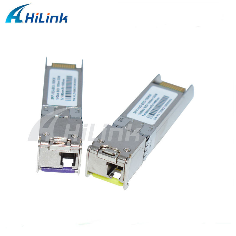 10G SFP BIDI Transceiver Module 3- 100KM يصل إلى 1490/1550NM EML APD للشبكات السريعة لمسافات طويلة