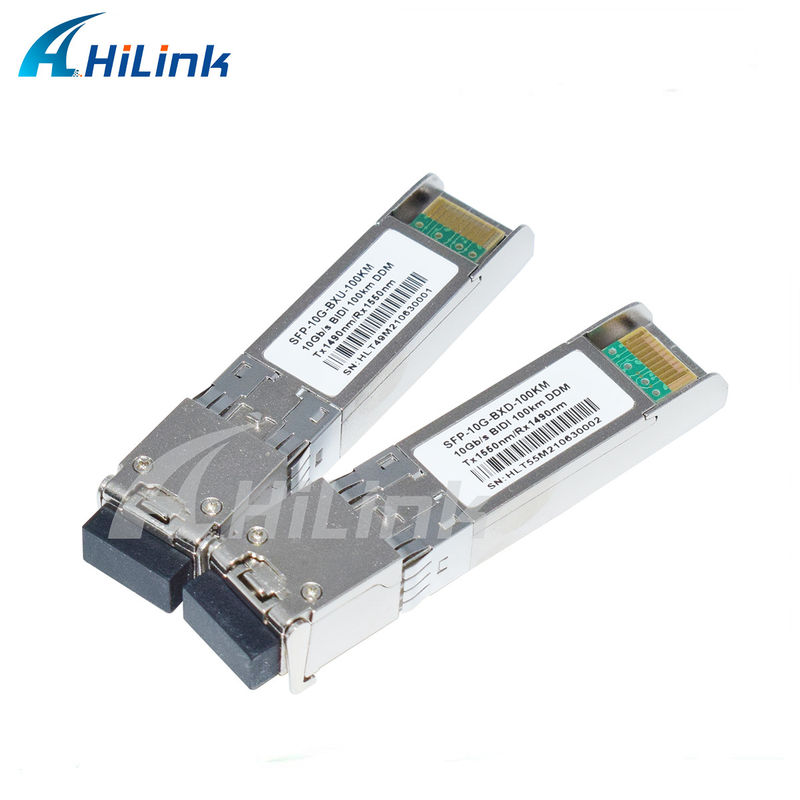 10G SFP BIDI Transceiver Module 3- 100KM يصل إلى 1490/1550NM EML APD للشبكات السريعة لمسافات طويلة