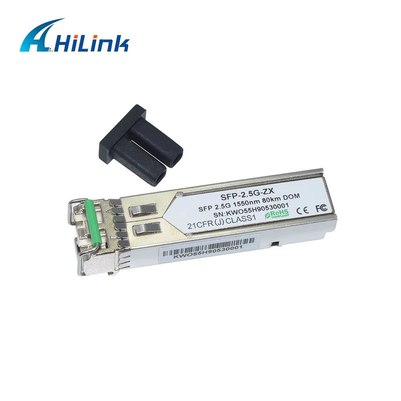 المصنع المهني 2.5G SFP 80KM 1550nm LC Connector Fiber Optic Module