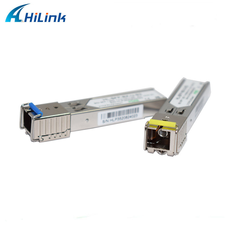 جهاز إرسال واستقبال SFP BIDI 1.25G 1310/1550 نانومتر لمسافة 3 كيلومترات لنقل البيانات لمسافات طويلة في درجة حرارة من 0 إلى 70 درجة مئوية