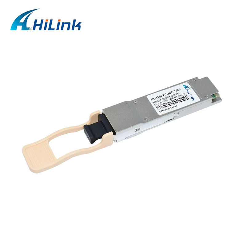 وحدة ألياف ضوئية جديدة وعصرية 200G Base QSFP56 SR4 850NM بمدى 100 متر متعدد الأوضاع موصل MPO