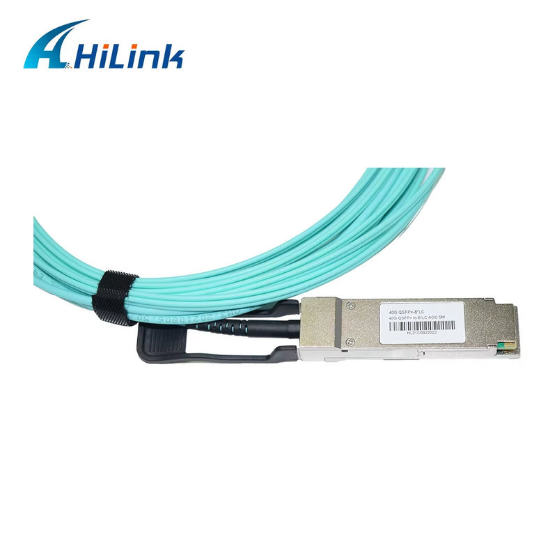 40G QSFP+ إلى 8xLC AOC 3M كابل بصري نشط للتقسيم لمسافات قصيرة جدًا