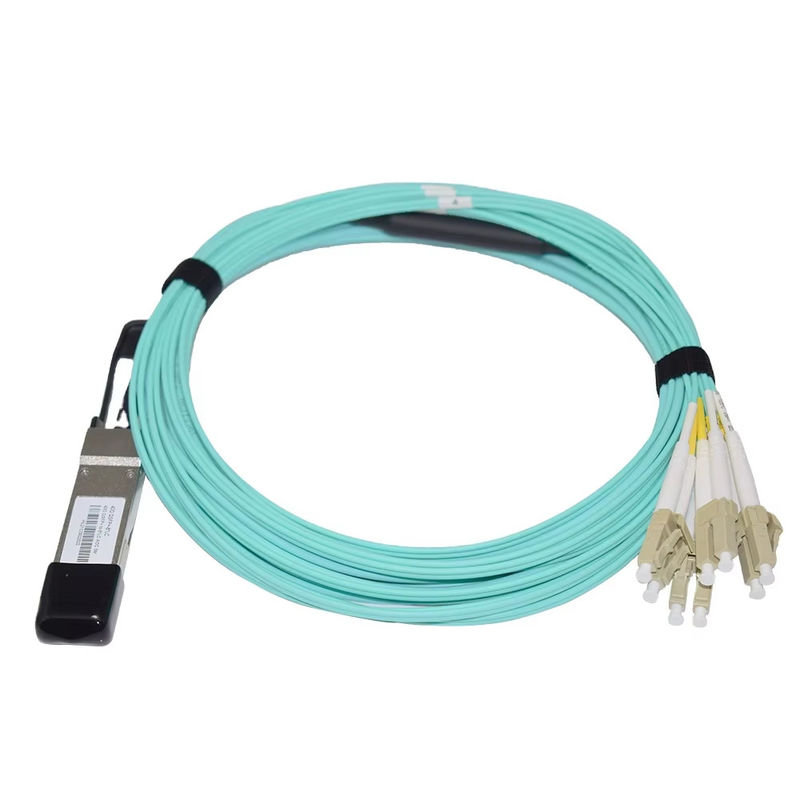 40G QSFP+ إلى 8xLC AOC 3M كابل بصري نشط للتقسيم لمسافات قصيرة جدًا