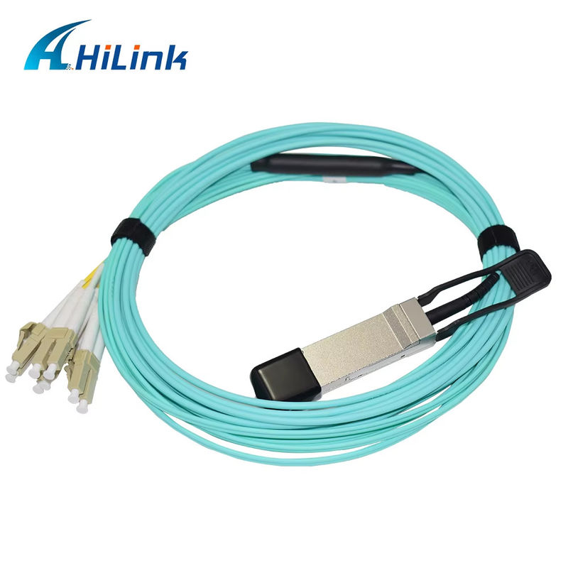 40G QSFP+ إلى 8xLC AOC 3M كابل بصري نشط للتقسيم لمسافات قصيرة جدًا