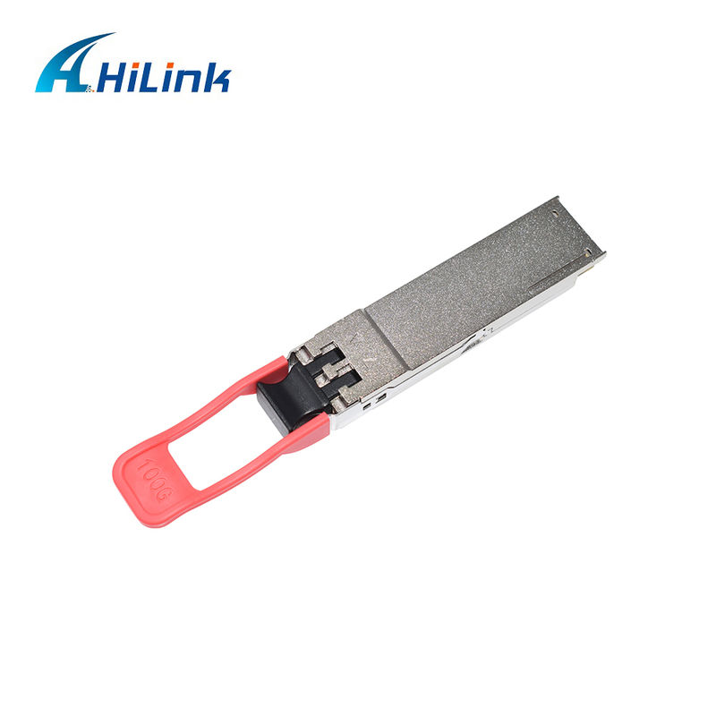 100 جيجابايت / ثانية QSFP28 ER4 وحدة جهاز الاستقبال البصري 40 كيلومتر مكبلة ساخنة مزدوجة LC LAN WDM APD SMF متوافقة مع RoHS-6