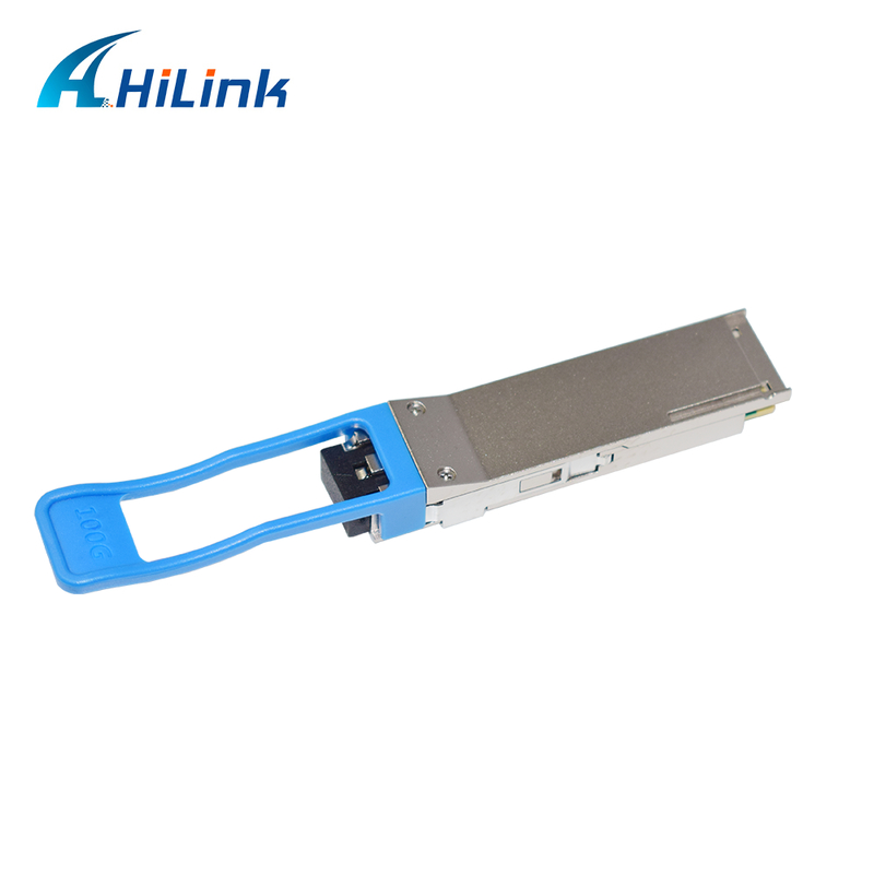 وحدة الإرسال والاستقبال الضوئية QSFP28 LR4 بسرعة 100 جيجابت/ثانية، 20 كم، قابلة للتبديل السريع، موصل LC مزدوج، أحادي النمط، متوافقة مع RoHS